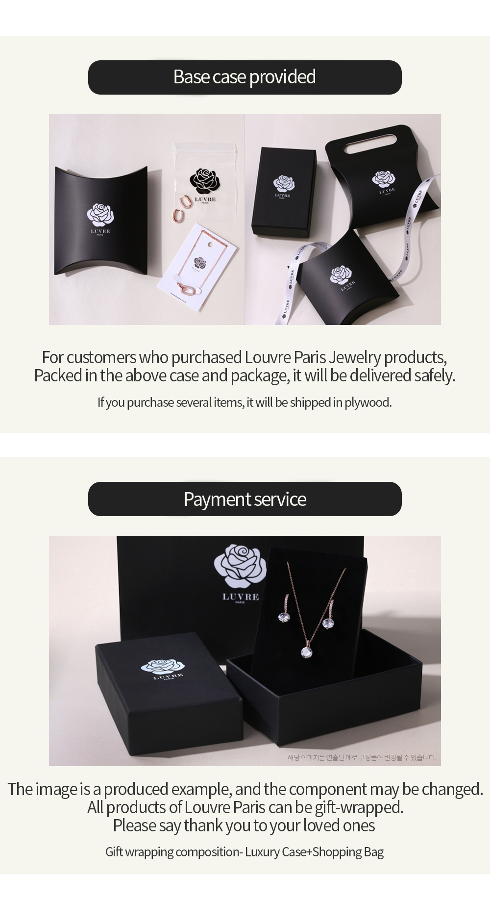 Package of LUVREPARIS jewelry